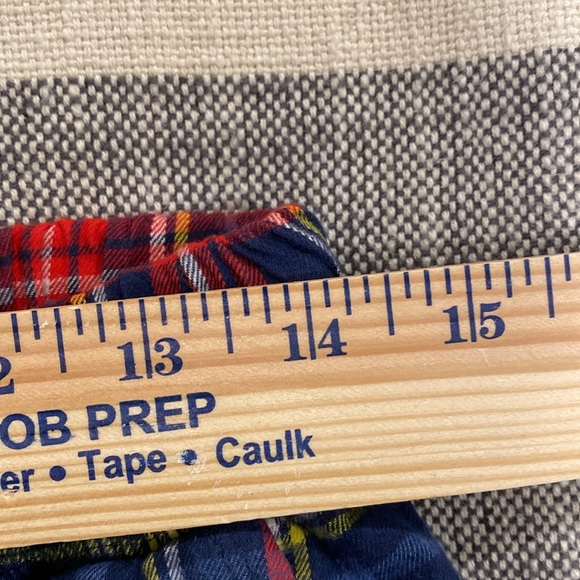 Aerie red blue flannel plaid pajama pants Small Short Velvet Tie - Picture 9 of 11